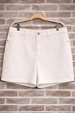 Calvin Klein Jeans White Denim Shorts Size 14